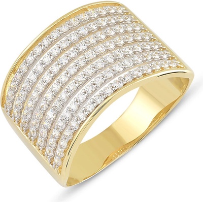 Lillian Vassago Zlatý prsten se zirkony LLV22 GR006Y