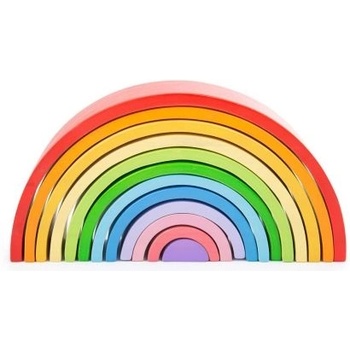 Bigjigs Toys - Дървена играчка за сортиране - Дъга - Голяма (BJ498)