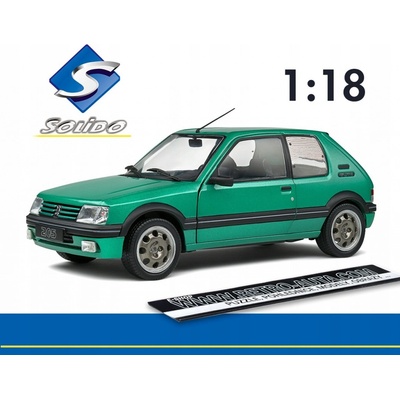 SOLIDO PEUGEOT 205 GTI GRIFFE zelené 1992 1:18
