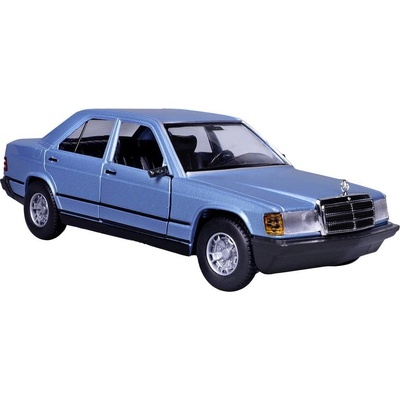 Bburago Mercedes 190E 1987 blau model auta; 18-21103B 1:24