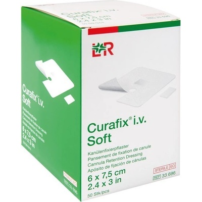 Curafix I.V. Control Soft, fixácia kanýl, 6 x 7,5 cm, 50 ks