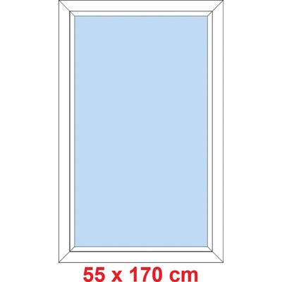 Soft Plastové okno 55x170 cm, FIX neotevíravé, Antracit struktura/bílá