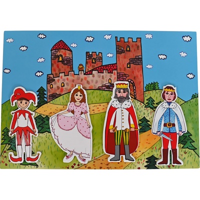 Marionetino Sada loutek a kulis Král, Princ, Princezna, Kašpárek, Hrad, Hradní síň – Zbozi.Blesk.cz