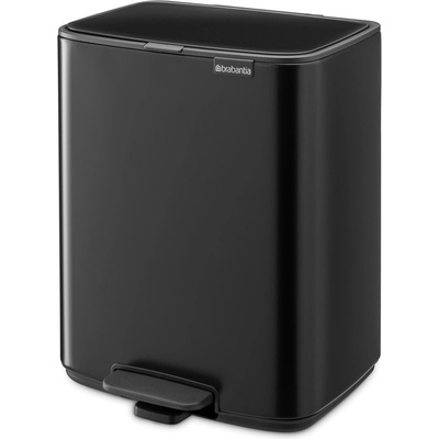 Brabantia Матово черно стоманено кошче за боклук с педал 12 l Bo - Brabantia (238000)