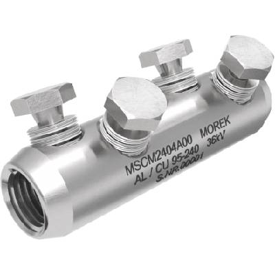 Кабелен съединител алуминиев покалаен Al/Cu 95-240mm2 36kV MSCM240 4x късащ се болт M18 - MSCM2404A00 (MSCM2404A00)