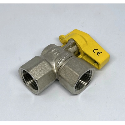Plyn Ivar Kulový uzávěr plyn rohový - 1/2" FF - motýl FIV.8110R/8113R 8110R104