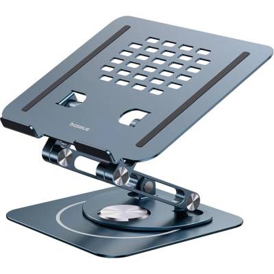 Baseus UltraStable Pro Laptop Stand - регулируема алуминиева поставка за MacBook и лаптопи от 11 до 17 инча (тъмносив)