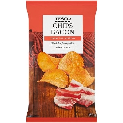 Tesco Smažené zemiakové lupienky so slaninovou príchuťou 150 g