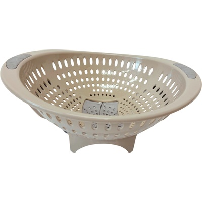 Mega Plast Cedník LUX s otvorem, capuccino, 32,5 x 29 x 14 cm
