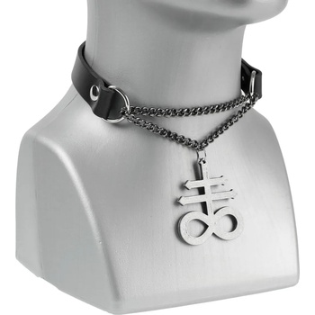Image 1 of Leather & steel fashion Колие/чокър Leviathan - LSF9 24