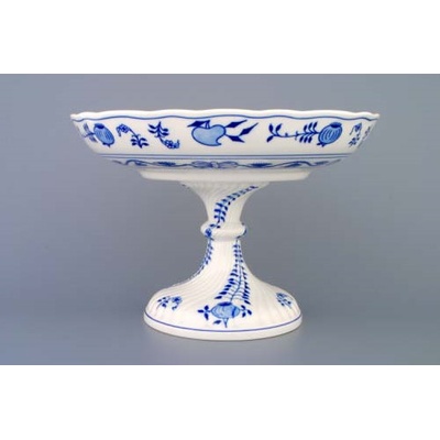 Český porcelán Dubí Misa kompótová na nohe originálny cibuľový porcelán 26 cm