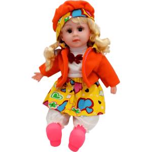 Hebei Wanxin Children Toys Ltd Кукла музикална с плитки 42 см. 1804