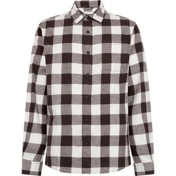 KnowledgeCotton Apparel Мъжка риза с копчета KnowledgeCotton Apparel Regular Fit Checkered Flannel Shirt - Brown Check - размер XL (033-2927-0214)
