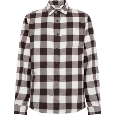 KnowledgeCotton Apparel Мъжка риза с копчета KnowledgeCotton Apparel Regular Fit Checkered Flannel Shirt - Brown Check - размер XL (033-2927-0214)