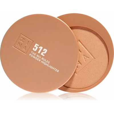 3INA The No-Rules Powder multifunkčné líčidlo na oči pery a tvár 512 Soft pearly gold highlighter 8 g