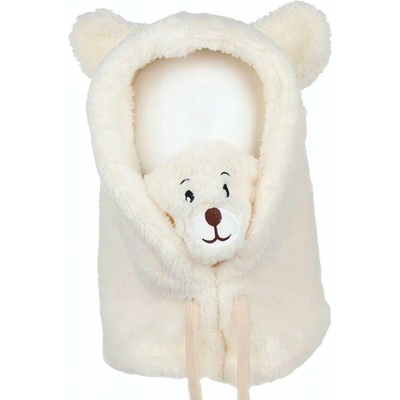 Zimní čepice 2v1 s integrovaným komínem šálou krémová – Zbozi.Blesk.cz