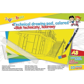 Image 1 of GIMBOO Скицник Gimboo, А3, 10 цвята, 150 гр (27589-А)