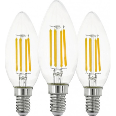 Eglo LED žárovka E14 C35 7W 806lm 2700K 35 x 98 mm čirá 3 ks