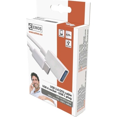 Emos SM7054 USB 3.0 A/F- C/M, OTG, 15cm