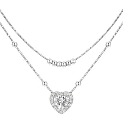 Grace Silver Jewellery Stříbrný dvojitý náhrdelník NH1305-MSN033/102 Stříbrná