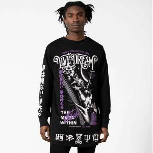 KILLSTAR мъжки суитшърт KILLSTAR - Dream Longline - Черен - KSRA004624
