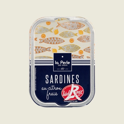 La Perle des Dieux Sardinky Label Rouge s citronem, 115g