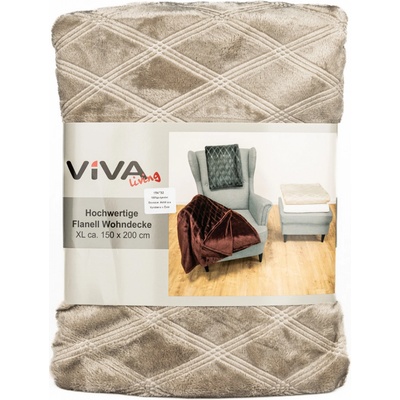 Avax deka mikroflanel kosokáro šedá 150x200