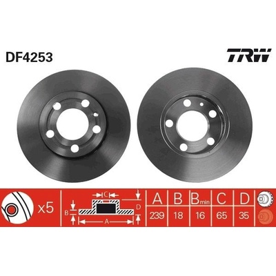 Brzdový kotouč TRW DF4253