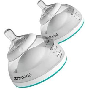 Nanobebe Комплект бутилки за кърма Nanobebe - 2 х 150 ml, минт (31101) - ozone