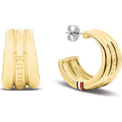 Tommy Hilfiger Výrazné kruhové náušnice z pozlacené oceli 2781071