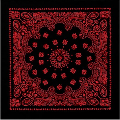 Šátek Bandana Trainmen čierny-červený