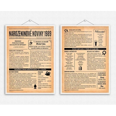 Noviny k narozeninám 1989