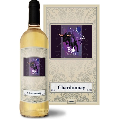 Sablio Býk Chardonnay biele suché víno 12 % 0,75 l (čistá fľaša)