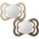 BIBS Комплект залъгалки Bibs - Supreme, 0-6 м, 2 броя, Vanilla Glow/Dark Oak Glow (160434)