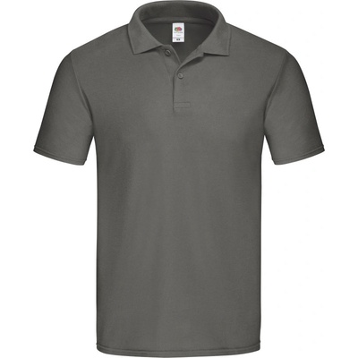 Fruit of the Loom polokošile Original polo krátký rukáv pánská COT-163050a3701 grafitová světlá
