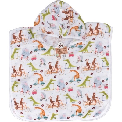 XKKO BMB Bambusové pončo Digi ZOO on the Road