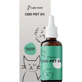 Cure Point CBD PET 5% olej pre psov a mačky bez príchute 10 ml