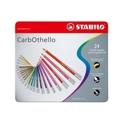 Pastely STABILO CarbOthello, súprava 24 ks v kovovom puzdre