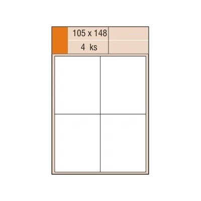 Rayfilm R0119.0922D samolepící 105x148mm bílé lesklé laser 300 listů