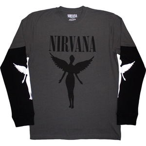 Nirvana In Utero Mono (Sleeve Print) Charcoal Grey & Black XL Риза (NIRVLLST91MCB04)