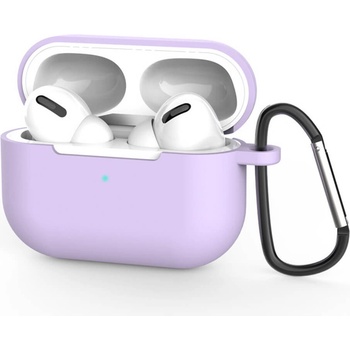 Techsuit Силиконов калъф с карабинер за Apple Airpods Pro 3 - Techsuit Silicone Case (лилав) (KF2356313)