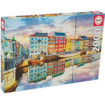 Educa Пъзел Educa от 2000 части - Залез на пристанището в Копенхаген (EDU19278)