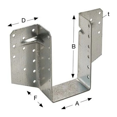 SIMPSON trámová botka BSS 160x 190 žár. pozink., vnější, s certifikátem