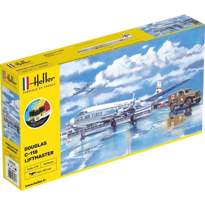 Heller Douglas C 118 Liftmaster obsahuje barvy a lepidlo STARTER KIT 56317 1:72