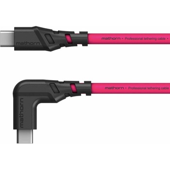 Mathorn MTC-211M USB-C na USB-C (zahnutý konektor) 2m magenta