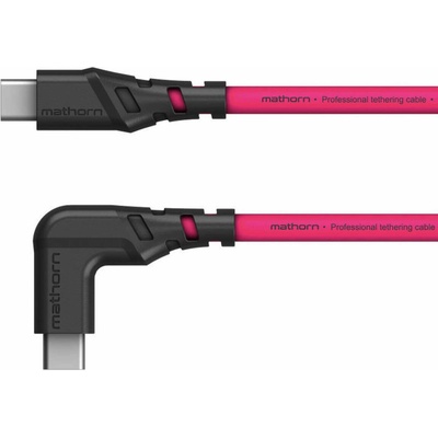 Mathorn MTC-211M USB-C na USB-C (zahnutý konektor) 2m magenta