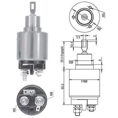 Elektromagnetický spínač, startér MAGNETI MARELLI 940113050128