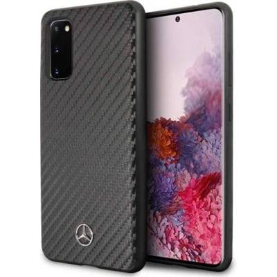 Mercedes-Benz Dynamic Leather Hard Case - дизайнерски кожен кейс за Samsung Galaxy S20 (черен)