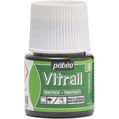 Pébéo Nevypaľovacia farba na sklo Vitrail 45 ml 18 Chartreuse