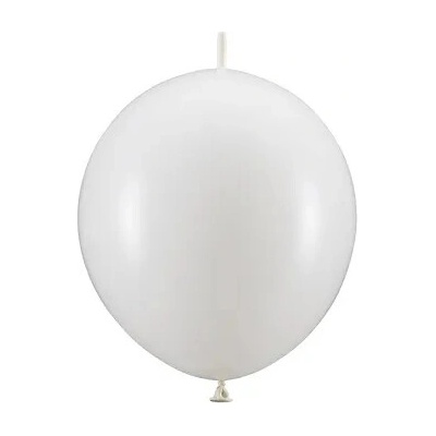 PartyDeco _xx_Balónky s lůžkem, 28 cm, Pastel Pure White 1